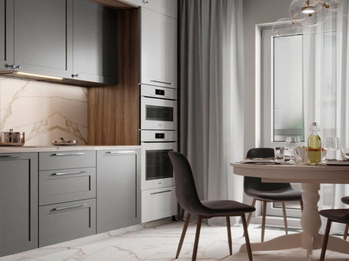 дизайнерская кухня из дуба